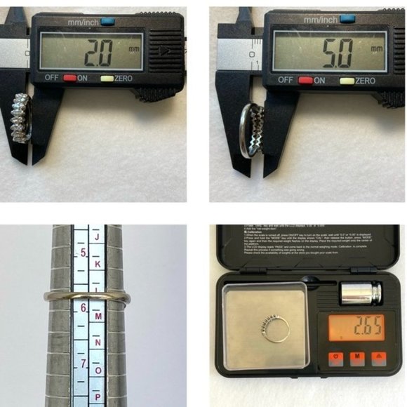 VTG 14K EREV White Gold 16 Stone Round Diamond Wedding Band Ring 5.75 - Picture 10 of 16